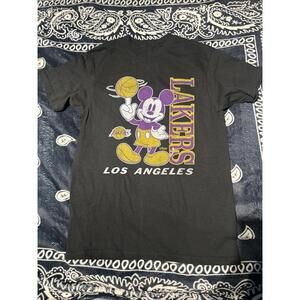 Disney X Junk Food Los Angeles Lakers Mickey Mouse Baller Black T Shirt Nba